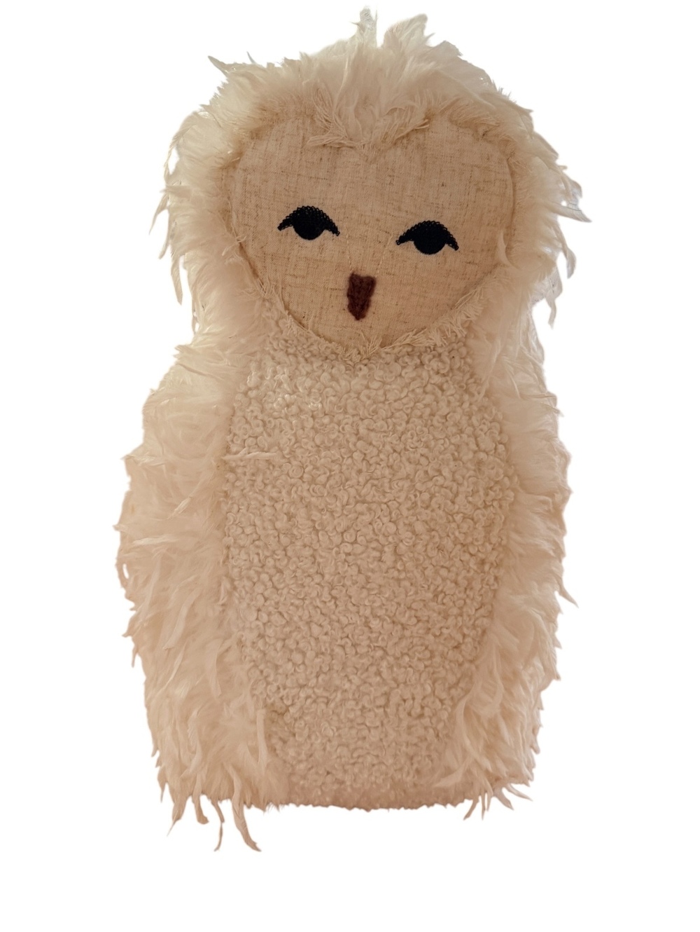 Retired Pottery Barn Kids "Hoot" Owl Shaped Decorative Pillow / Plush - Picture 2 of 4